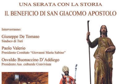 Una serata con la storia: a Turi “il beneficio di San Giacomo Apostolo”